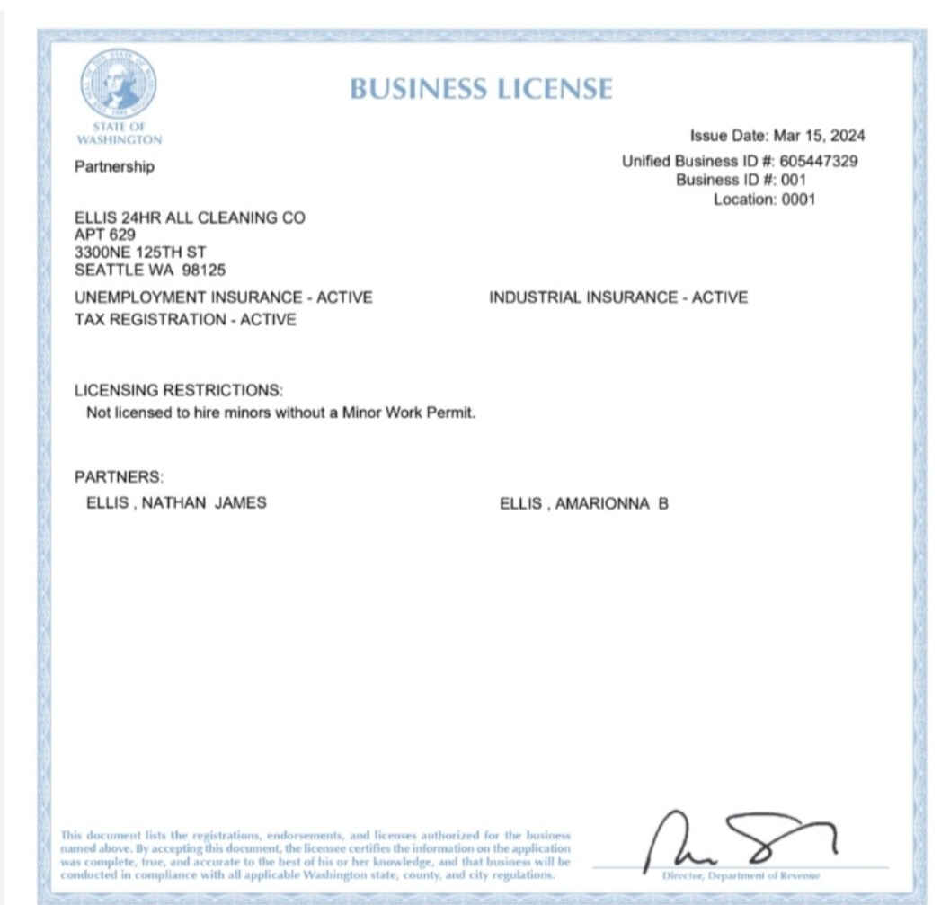 Washington Business License